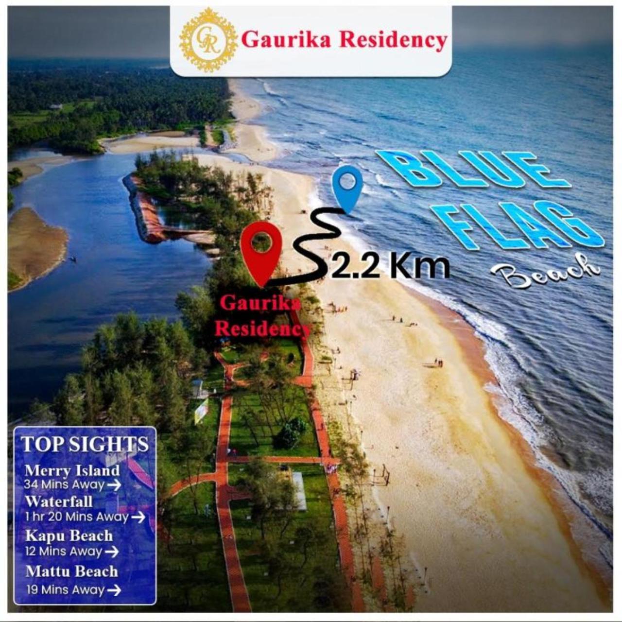 Gaurika Residency Boarding&Lodging Hotel Padubidri Bagian luar foto